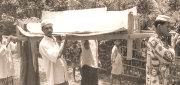 arsenic patient died, carrying for burial July 2003, Kuzurdia, Faridpur.