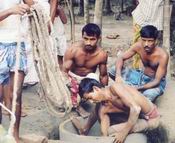 First dug hole at Noakhali District May 2004