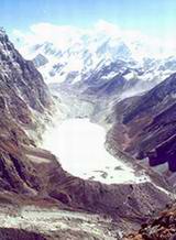 swelling glacial lake