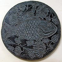 Fish motif 
in a clump of Lotus undivided Bengal), 19th Century A.D.- collection of Gurusady Museum