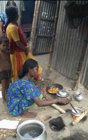 Harsh conditions await those who are forced to move to the slums