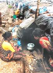 displaced frm home- slum women