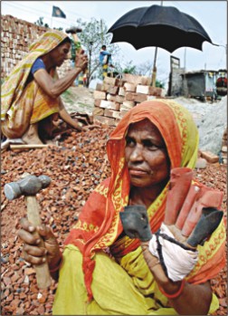 earning about half a dollar, She does not know today is International Women's Day as the event makes little difference to her. 